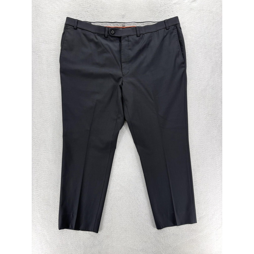 Riviera Jack Victor Traveler Dress Pants Mens 46x29 Black Classic Fit Stretch
